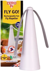 Zero In Fly Go! Nabíjateľný ventilátor proti muchám