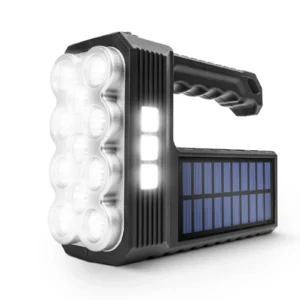 Solárna COB LED baterka – 1000 lm, pracovná lampa, 1200 mAh, MicroUSB, IP55