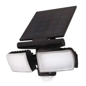 Solight LED solárne svetlo so senzorom – 8W, 600 lm, pohybový senzor, čierna, odpudzujúci efekt na divú zver