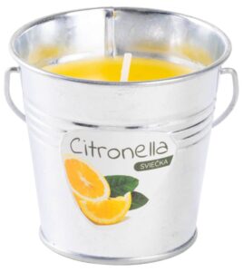 Sviečka Citronella CB143 – Repelentná sviečka vo vedre, 80 g, 80x72 mm
