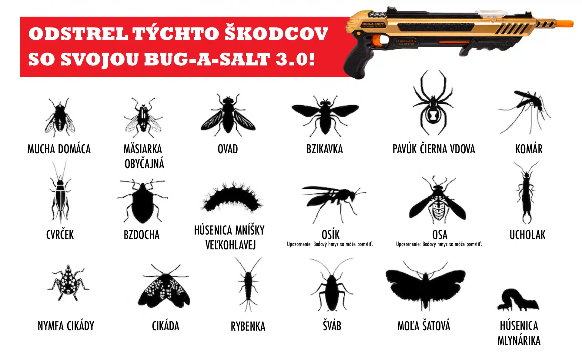 Brokovnica na hmyz Bug-A-Salt Black Fly Edition 3.0 – Obrázok 15
