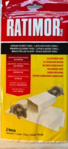 RATIMOR® Plus lepová doska tunel – pasca na myši bez jedu (2 ks)
