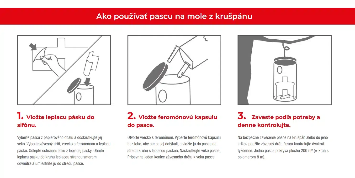 SWISSINNO® pasca na mole krušpánu – feromónový lapač – Obrázok 11