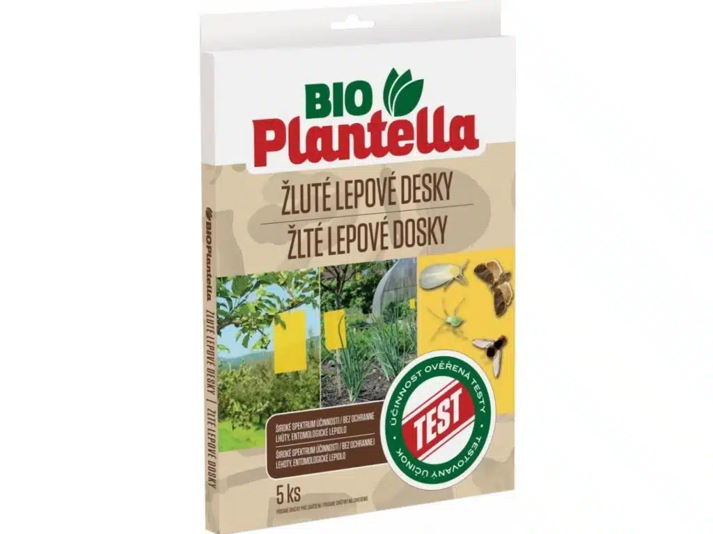 Žlté lepové dosky veľké BIO Plantella – Ekologická ochrana s vysokou účinnosťou (5 ks)