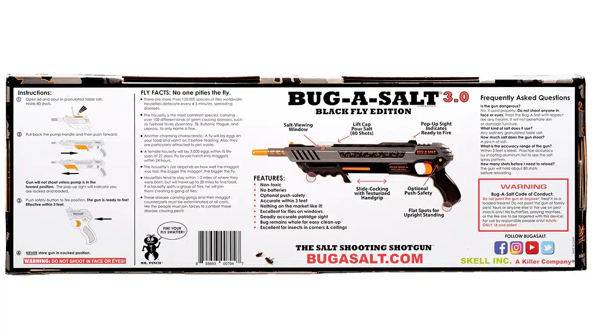 Brokovnica na hmyz Bug-A-Salt Black Fly Edition 3.0 – Obrázok 7